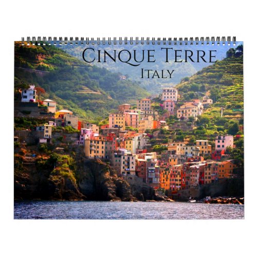 cinque terre 2025 large calendar