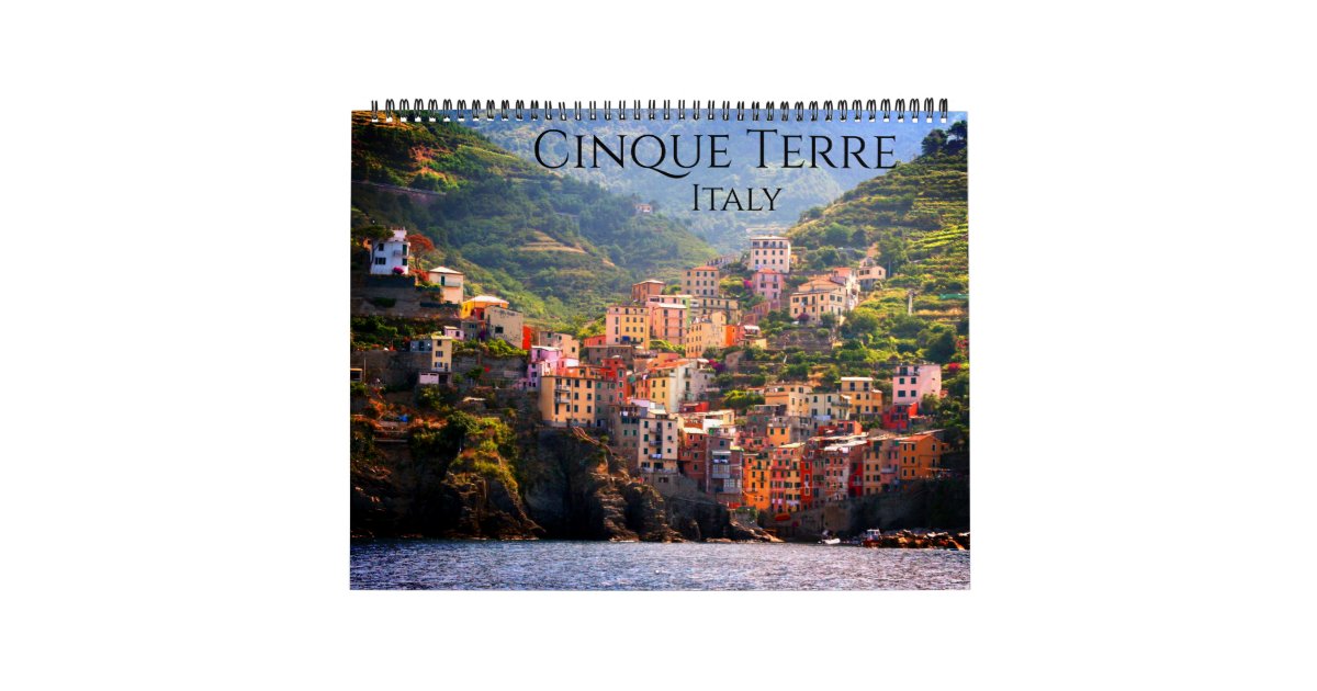 cinque terre 2025 large calendar Zazzle