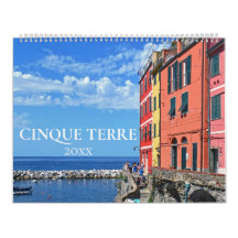 Cinque Terre Aesthetic Italy Coast Wall Calendar
