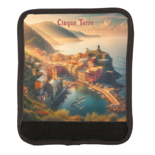 Cinque Terre Beach Italy Vintage Europe Travel Luggage Handle Wrap