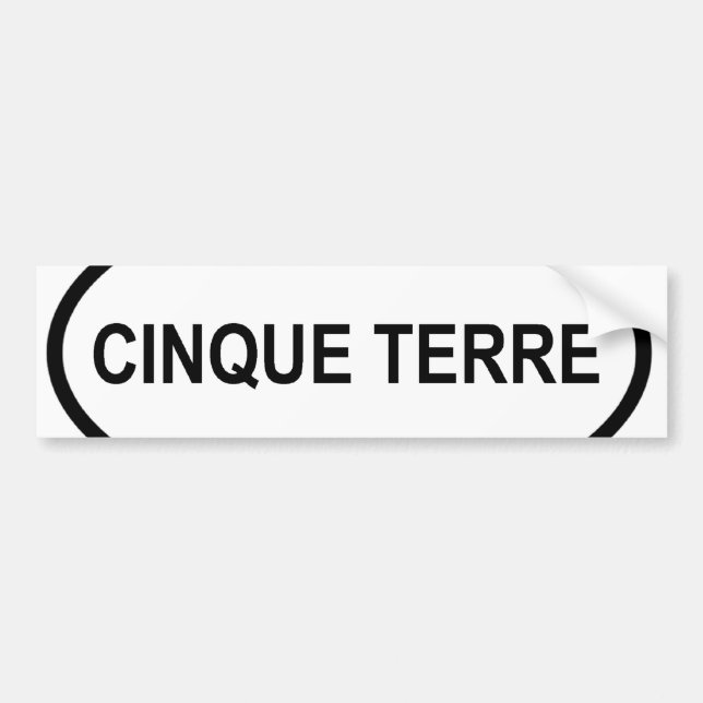Cinque Terre Bumper Sticker (Front)