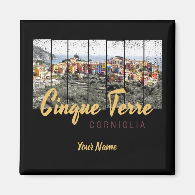 Cinque Terre Corniglia Riomaggiore Italian Vintage Magnet (Front)