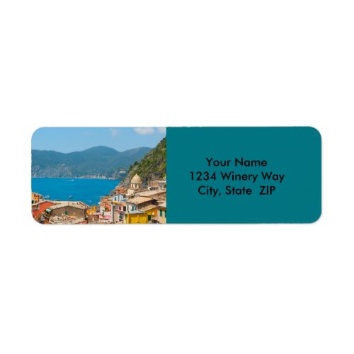 Cinque Terre in the Italian Riviera Label