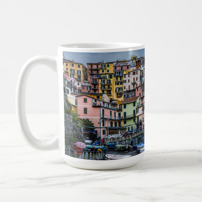 Cinque Terre in the Rain 11 oz or 15 oz mug (Left)