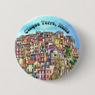Cinque Terre, Italia Pinback Button
