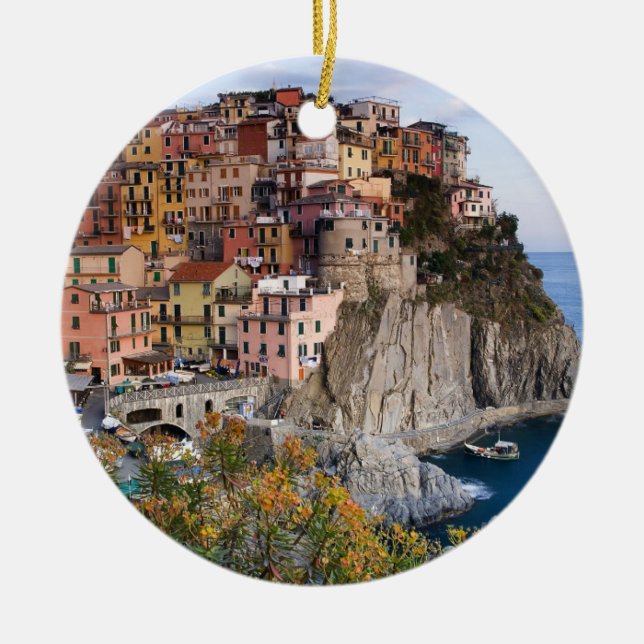 Cinque Terre, Italy Ceramic Ornament (Front)