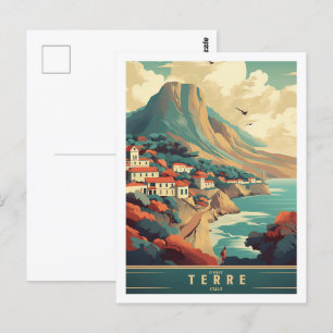 Cinque Terre Italy Famous Vintage Travel Place Postcard