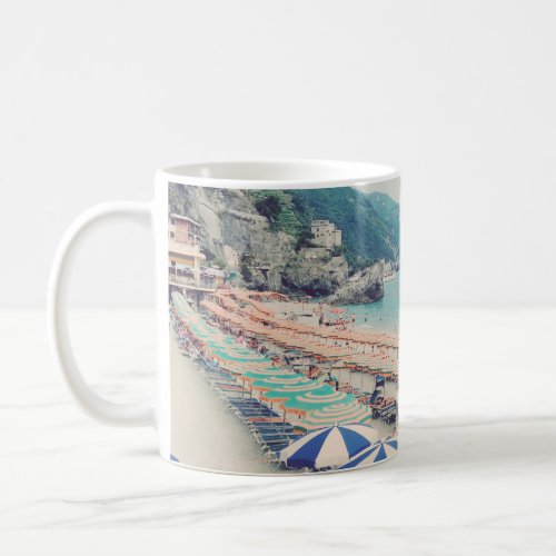 Cinque Terre Italy Fun Beach Scenic Travel Photo Coffee Mug