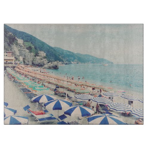 Cinque Terre Italy Fun Beach Scenic Travel Photo Cutting Board