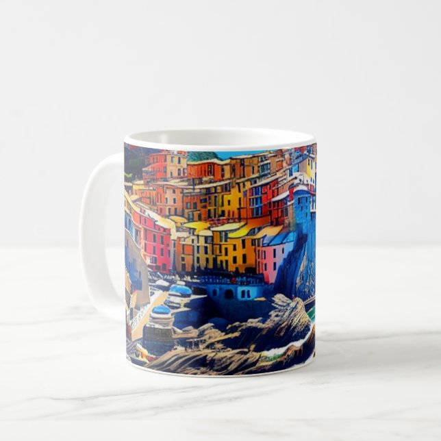 Cinque Terre Italy Gift Coffee Mug (Front Left)