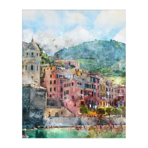 Cinque Terre Italy in the Italian Riviera Acrylic Print