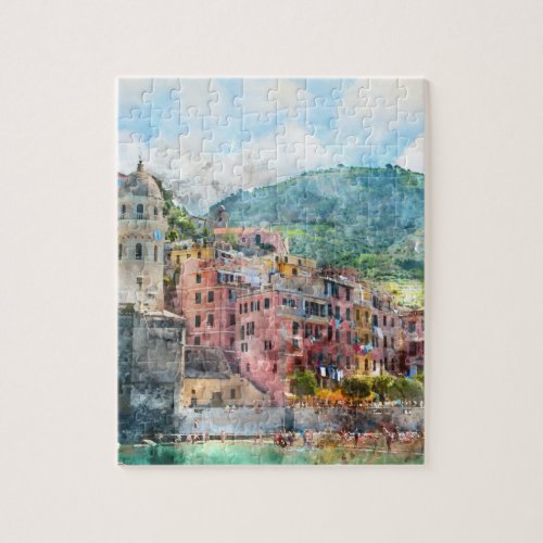 Cinque Terre Italy in the Italian Riviera Jigsaw Puzzle