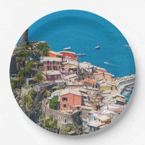 Cinque Terre Italy in the Italian Riviera Paper Plates