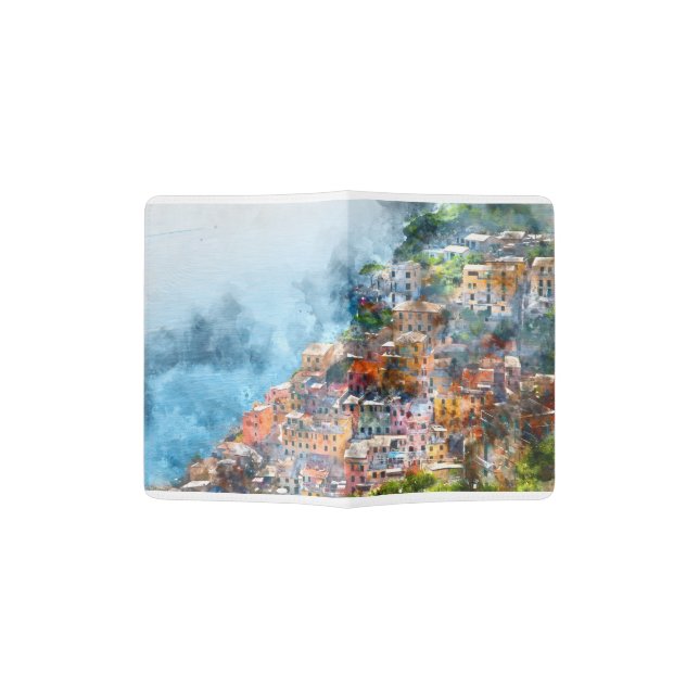 Cinque Terre Italy in the Italian Riviera Passport Holder (Opened)