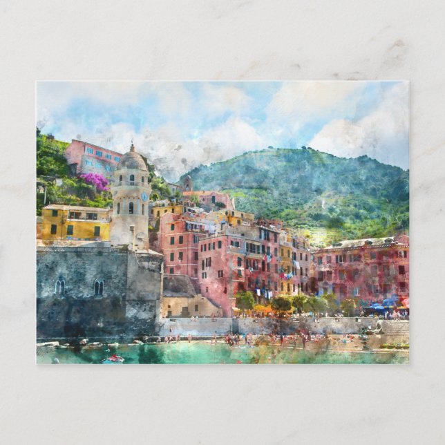 Cinque Terre Italy in the Italian Riviera Postcard (Front)