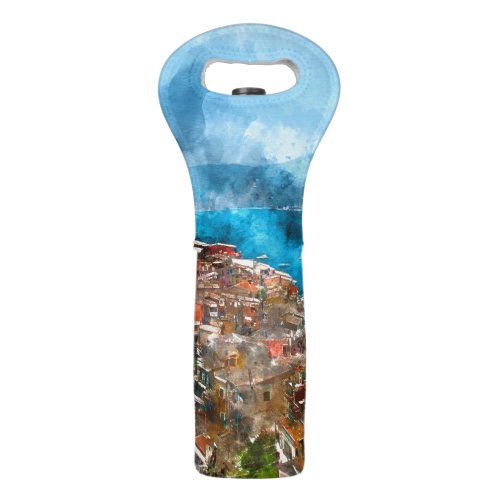 Cinque Terre Italy in the Italian Riviera Wine Bag