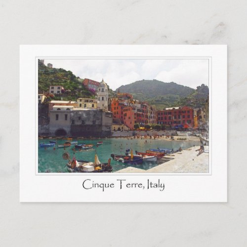 Cinque Terre Italy  Italian Riviera Postcard