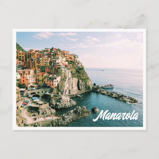 Cinque Terre Italy Manarola Postcard (Front)