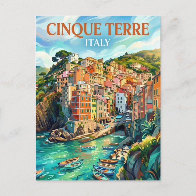 Cinque Terre Italy Postcard (Front)