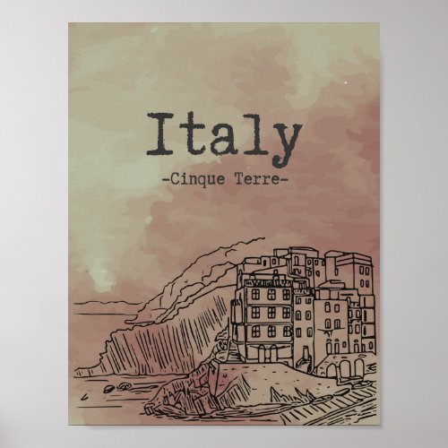 Cinque Terre Italy Poster