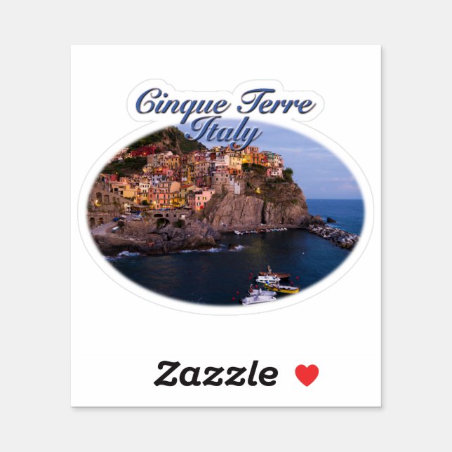Cinque Terre, Italy: Romantic Evening Sticker (Sheet)