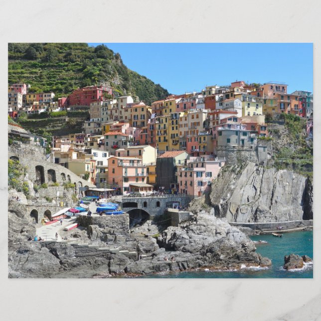 Cinque Terre Italy Scrapbook Paper (Front)