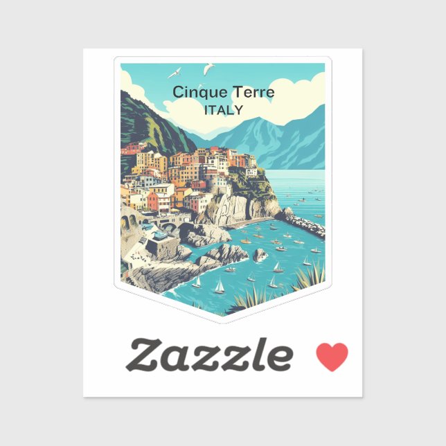 Cinque Terre Italy, Travel Sticker (Sheet)