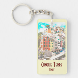 Cinque Terre, Italy Vintage Keychain
