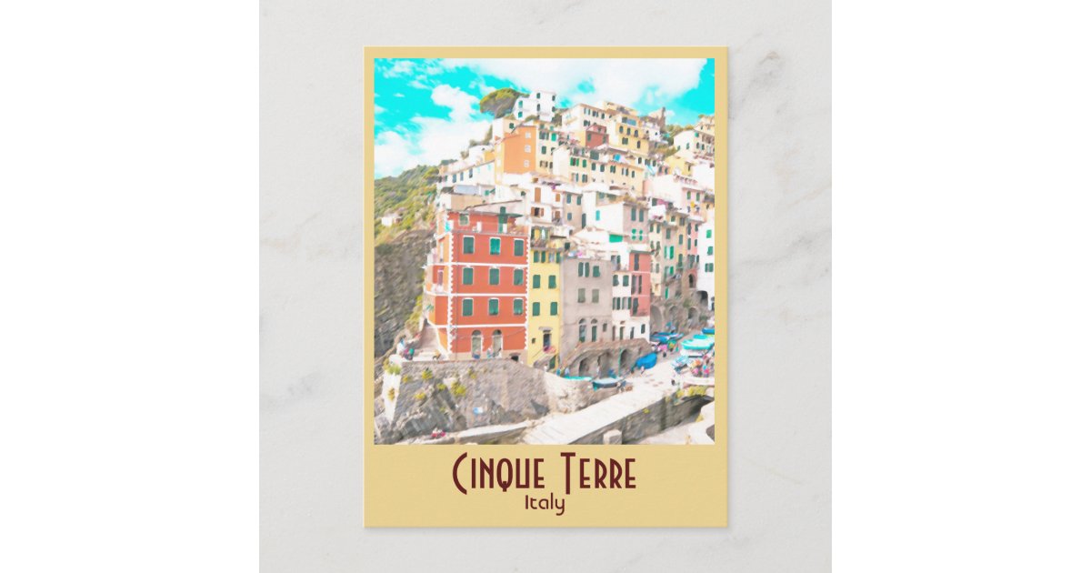 Cinque Terre, Italy Vintage Postcard | Zazzle
