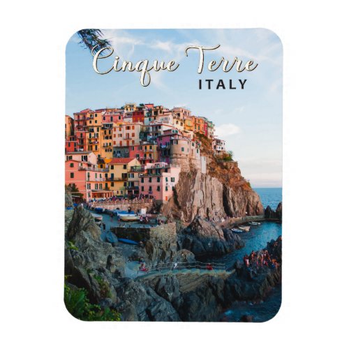 Cinque Terre Italy Watercolor Vintage  Magnet