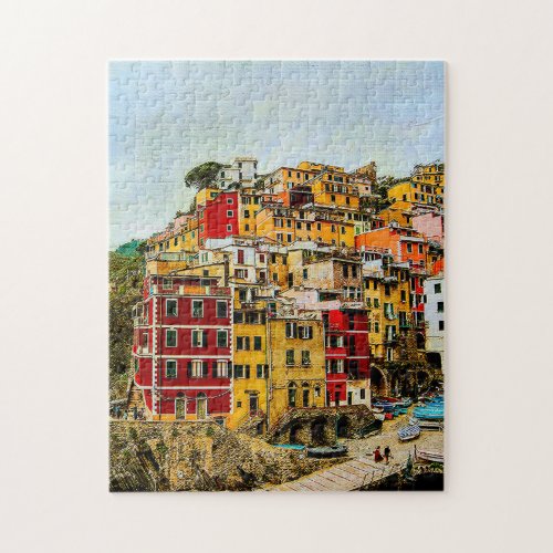 Cinque Terre Liguria Italy Europe Travel Jigsaw Puzzle