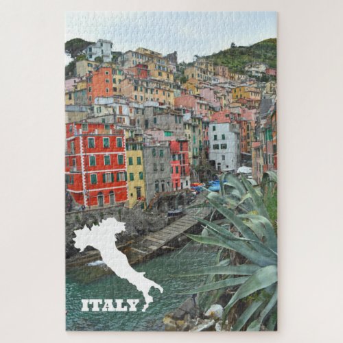 Cinque Terre Liguria Italy Scenic Travel Photo Jigsaw Puzzle