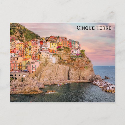 Cinque Terre Manarola Italy Travel Photo Postcard