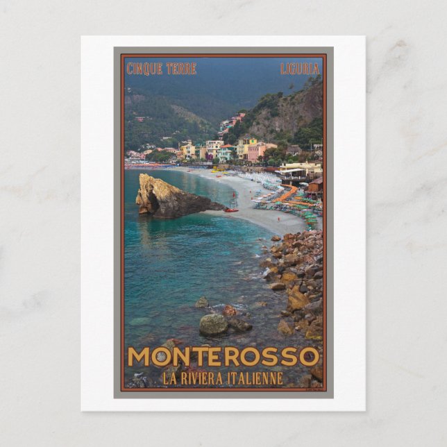 Cinque Terre - Morning Monterosso Beach Postcard (Front)