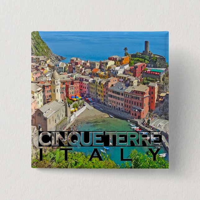 Cinque Terre Pinback Button (Front)