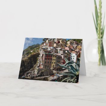 Cinque Terre Riomaggiore  Italy Card by Rebecca_Reeder at Zazzle