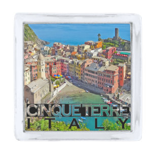 Cinque Terre Silver Finish Lapel Pin