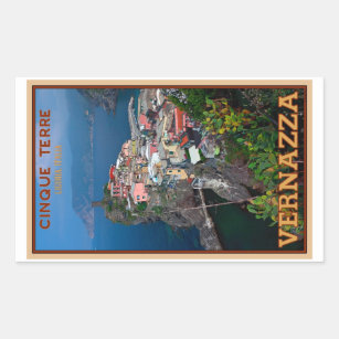 Cinque Terre - Vernazza from Above Rectangular Sticker