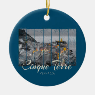 Cinque Terre Vernazza Italy vintage Souvenir Ceramic Ornament
