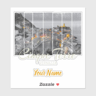 Cinque Terre Vernazza Italy vintage Souvenir Sticker