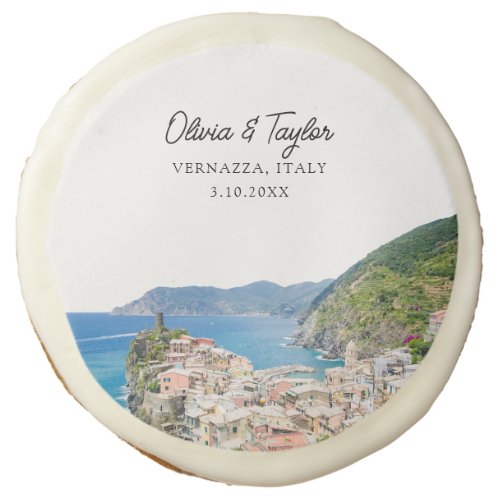 Cinque Terre Wedding Favor Sugar Cookie