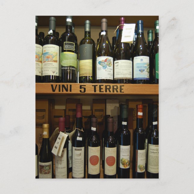 Cinque Terre Wines Italy Postcard (Front)