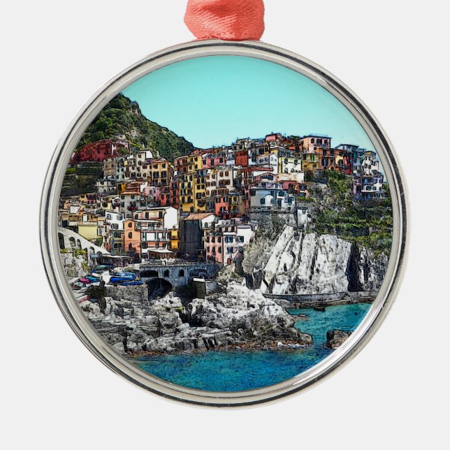 CinqueTerre20150901 Metal Ornament (Front)
