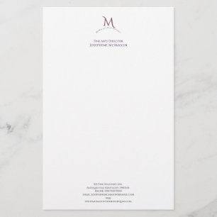 Cinzel Monogram Business Stationery