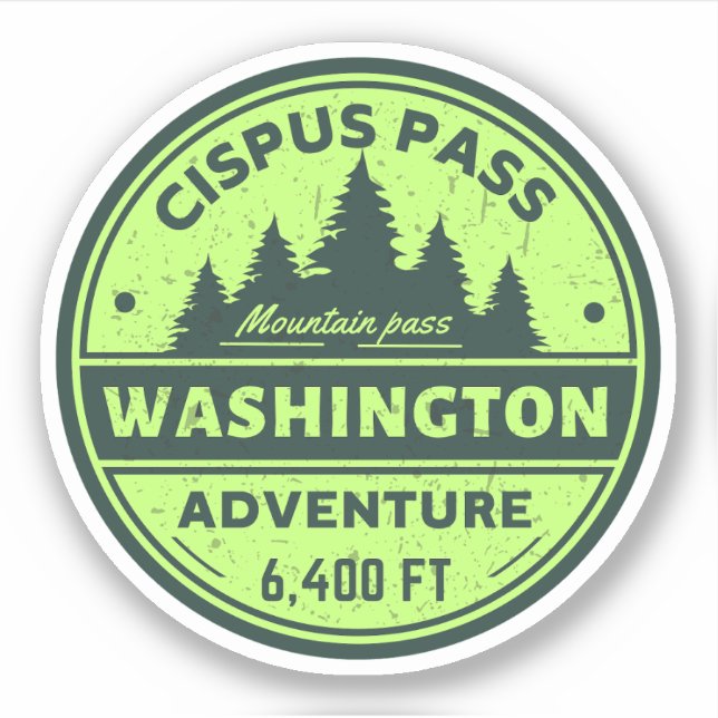 cipus pass hiking washington alpine trials sticker (Front)