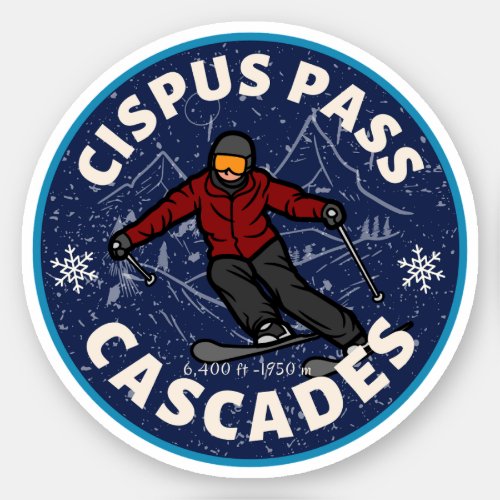 cipus pass ski washington alpine trials sticker
