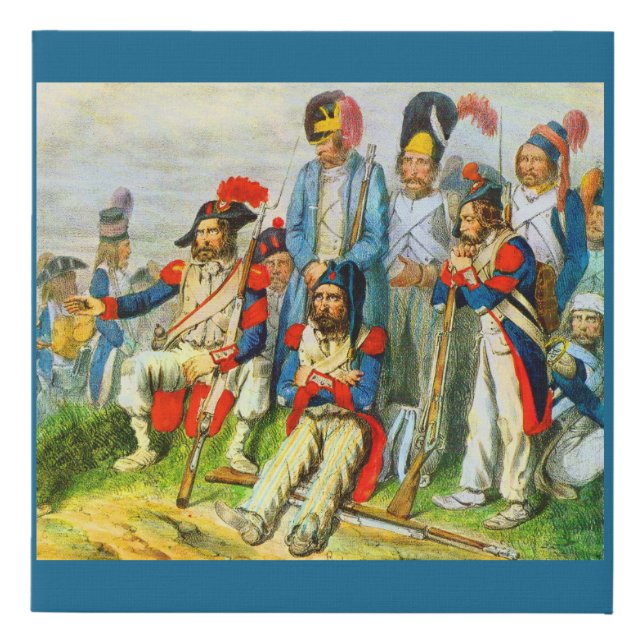 circa 1796 Napoleon’s soldiers Faux Canvas Print (Front)