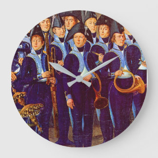 circa 1800 European military musicians Large Clock