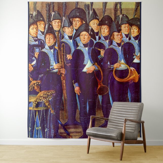 circa 1800 European military musicians print Tapestry (In Situ)