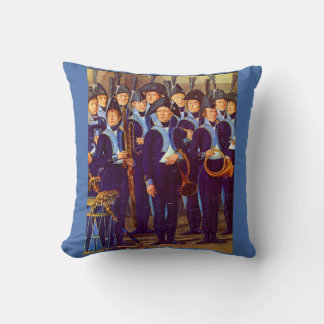 circa 1800 European military musicians print Throw Pillow